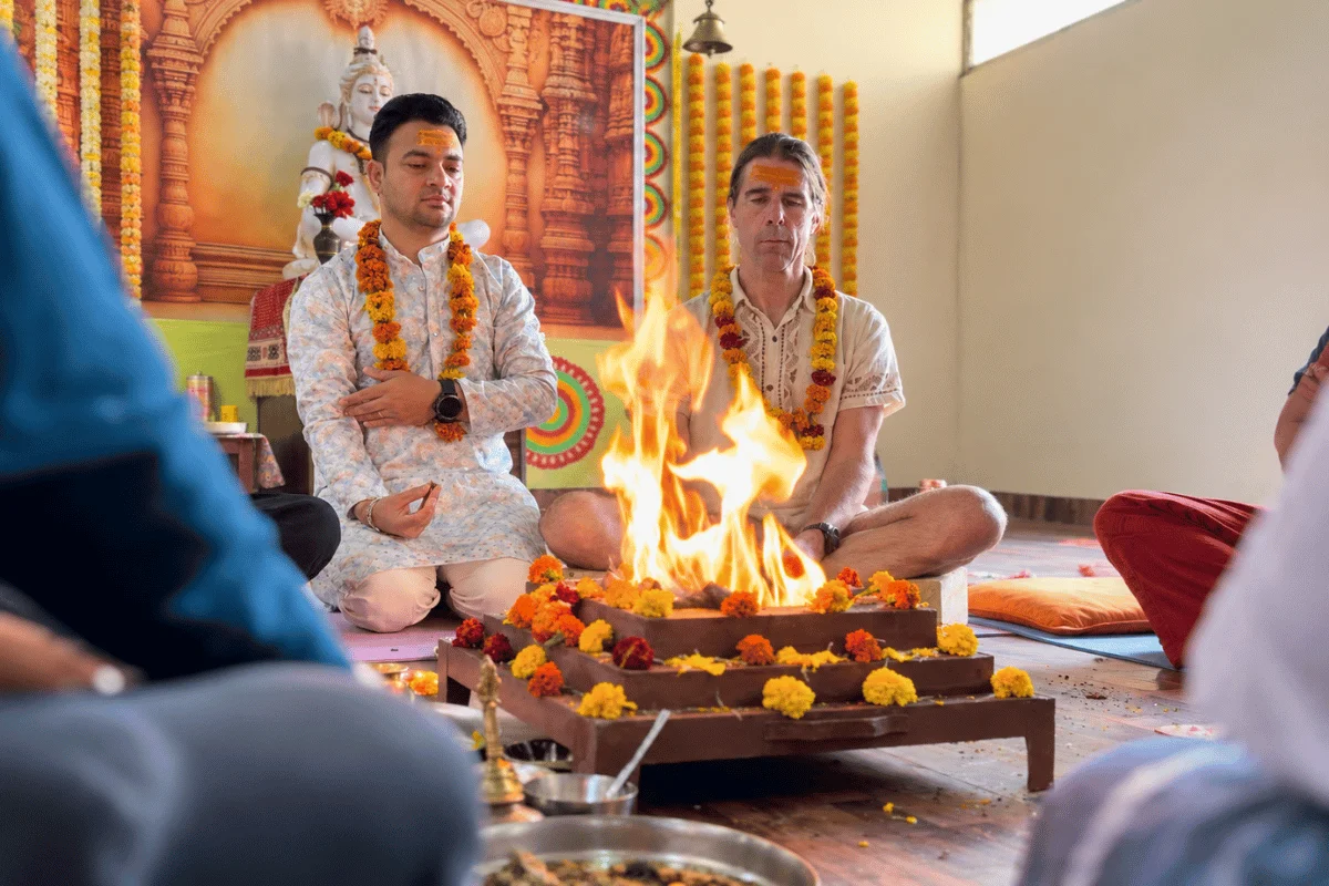 Graduating Students Receiving Yoga Teacher Training Certificates in Rishikesh - Adi Shesh Yoga