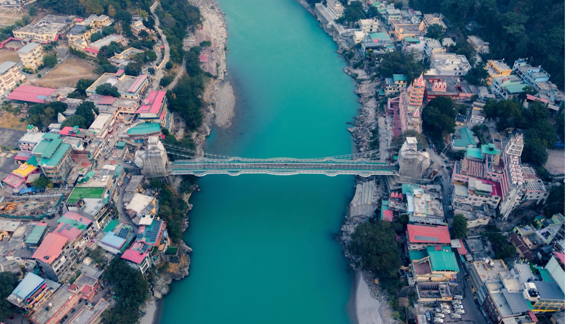 Evening view of Bajrang Setu Glass Bridge Rishikesh