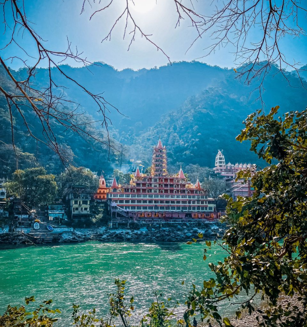Panoramic Ganga view from bhootnath Temple Rishikesh