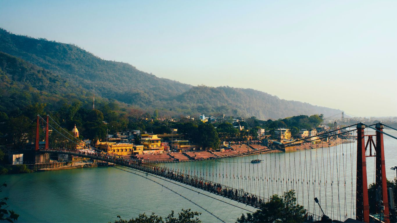 Rishikesh foothills with Ganges and Himalayan serenity for yoga seekers