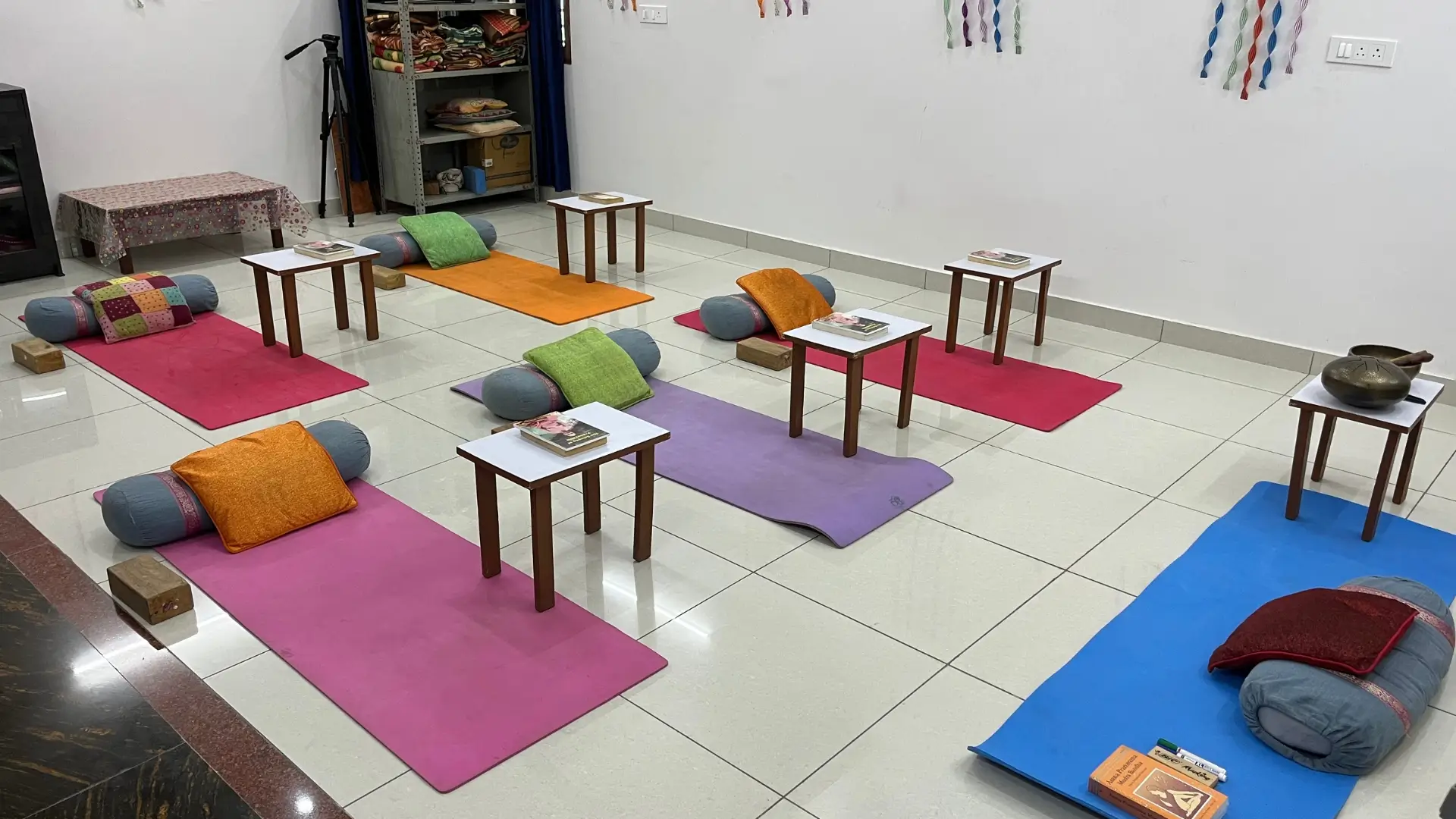 Yoga Class Hall at Adishesh Yoga Retreat in Rishikesh