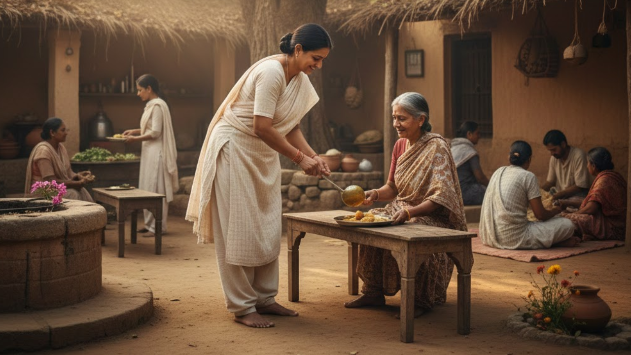 Person practicing Karma Yoga through selfless service and work without expectations