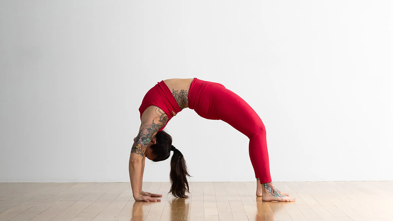 Wheel pose chakrasana for advanced weight loss yoga